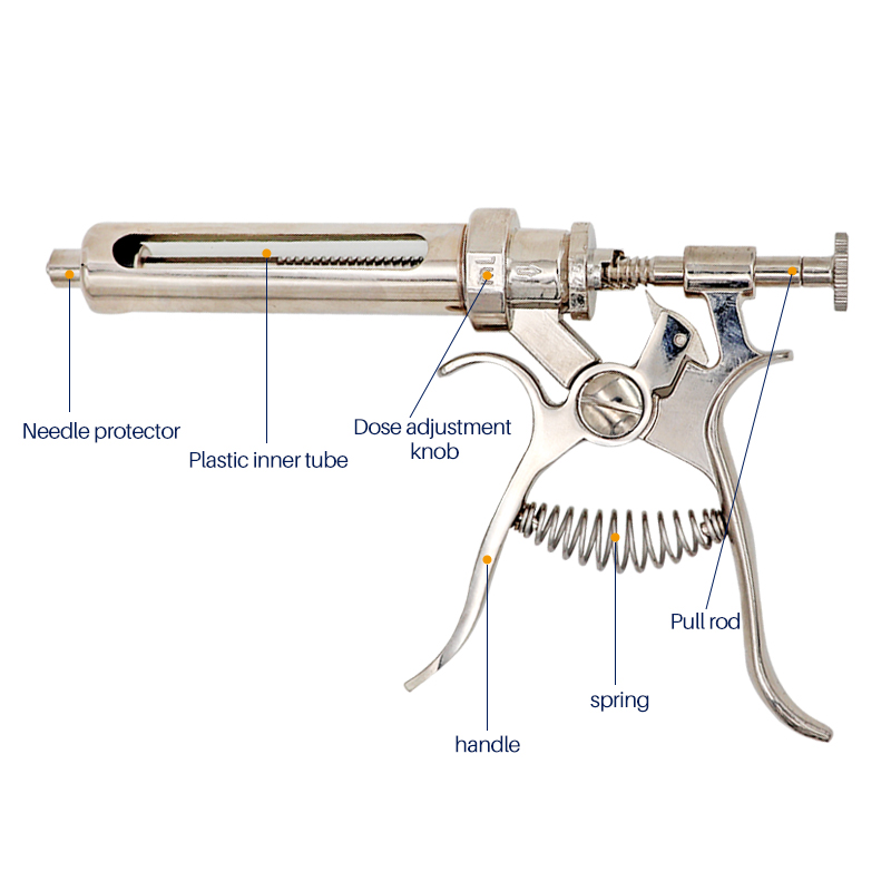 Veterinary Syringe Gun - Jeringa veterinaria para animales, revólver de