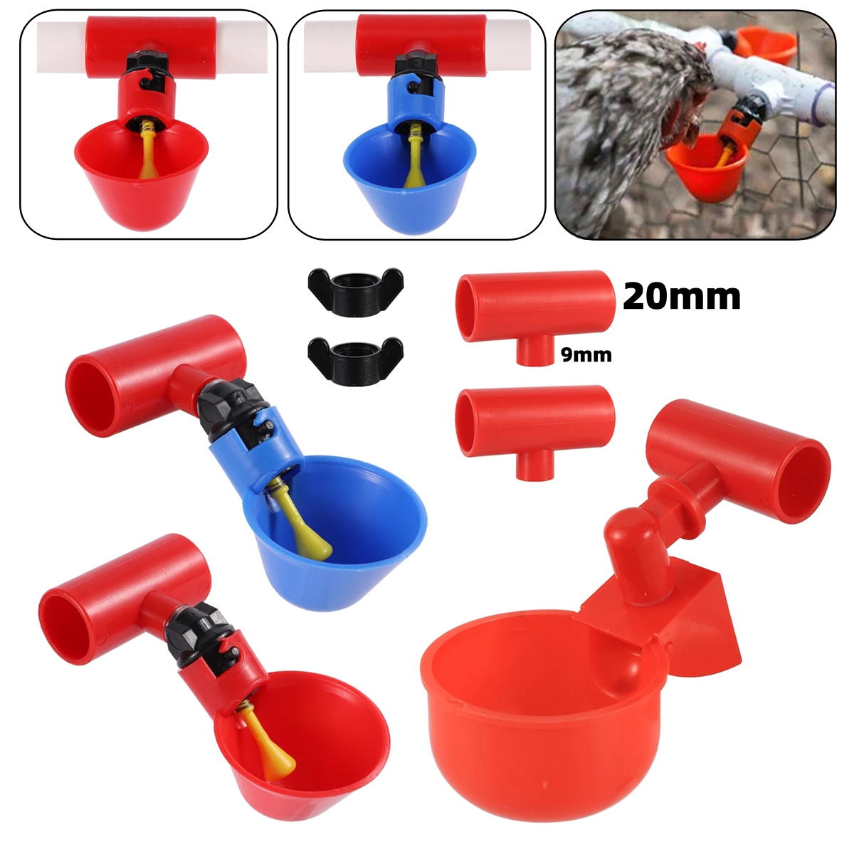 Chicken Nipple Drinker - Taza automática para beber aves de