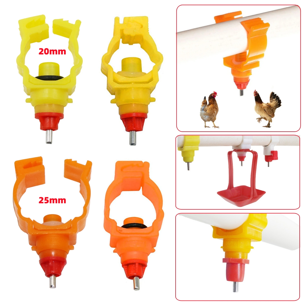 Chicken Nipple Drinker - Tetina para aves de corral tipo
