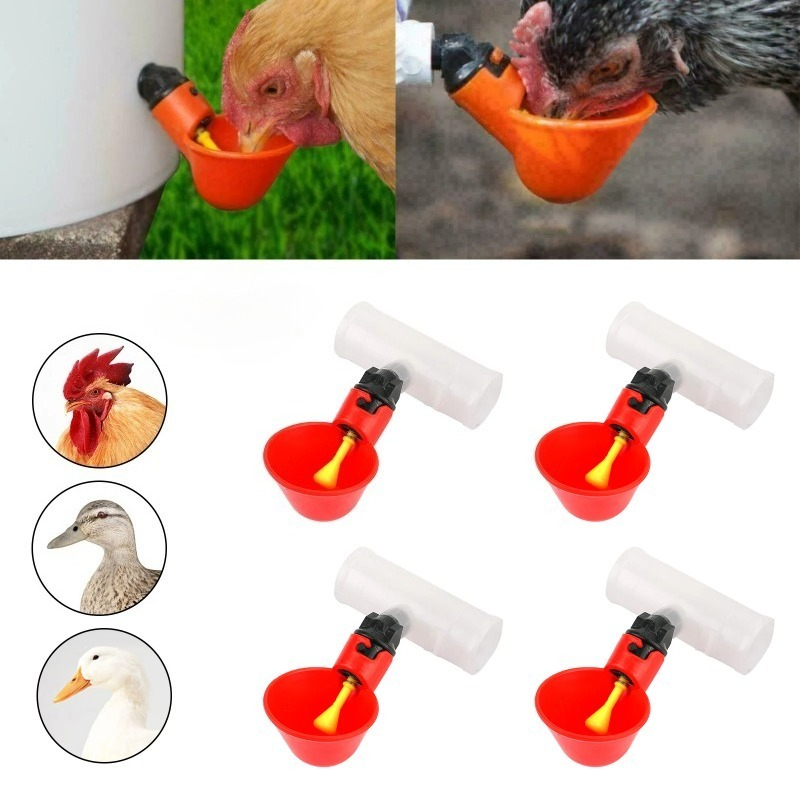 Chicken Nipple Drinker - 4 Bebederos Automáticos para Pollos y