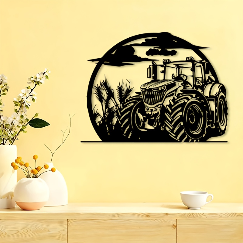 Agriculture Farm House - Escultura Metálica Rústica de Tractor, Arte
