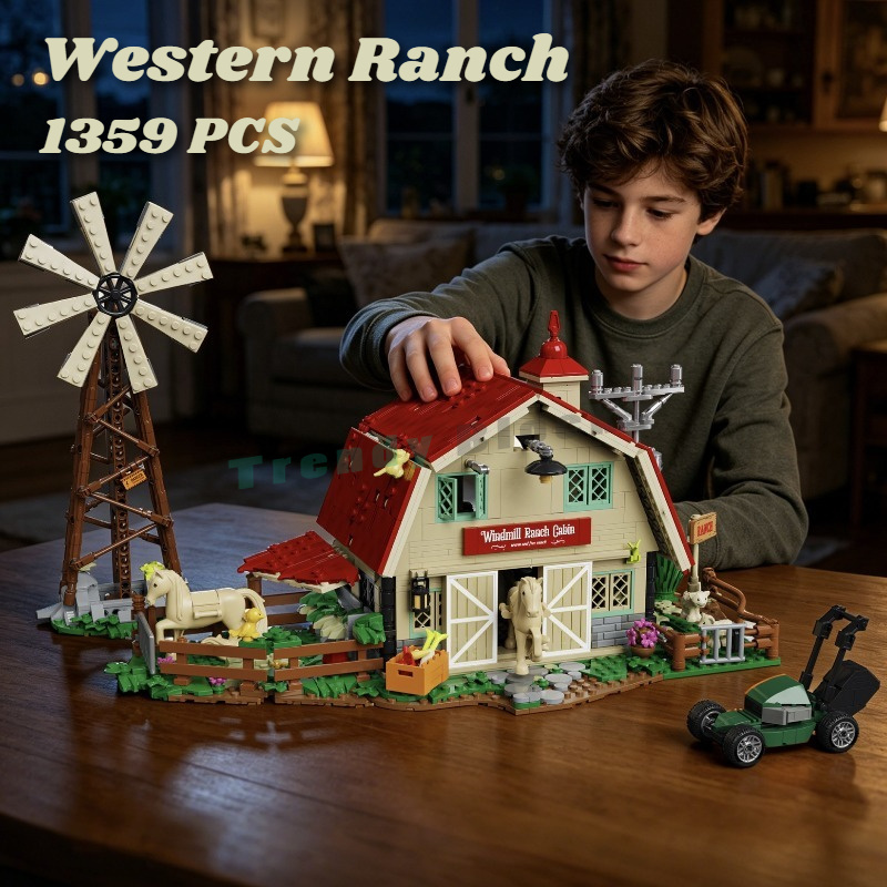 Agriculture Farm House - 1359 Piezas Bloques de Construcción Western