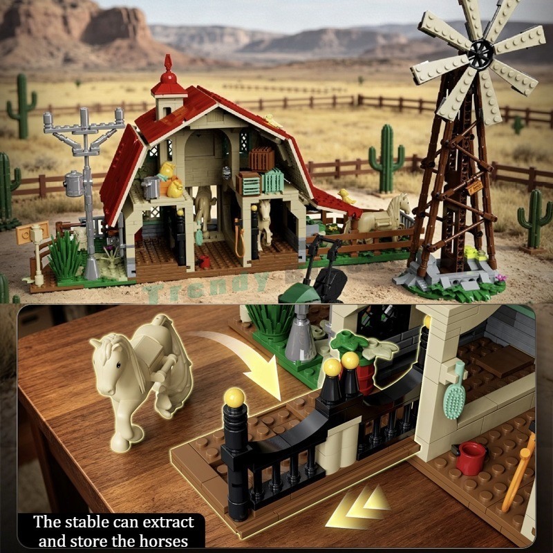 1359 Piezas Bloques de Constru - Agriculture Farm House reseña y precio
