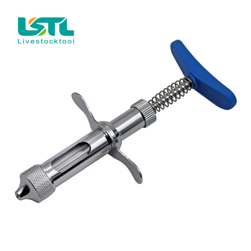 Inocuador de doble aguja de 5c - Veterinary Syringe Gun reseña y precio